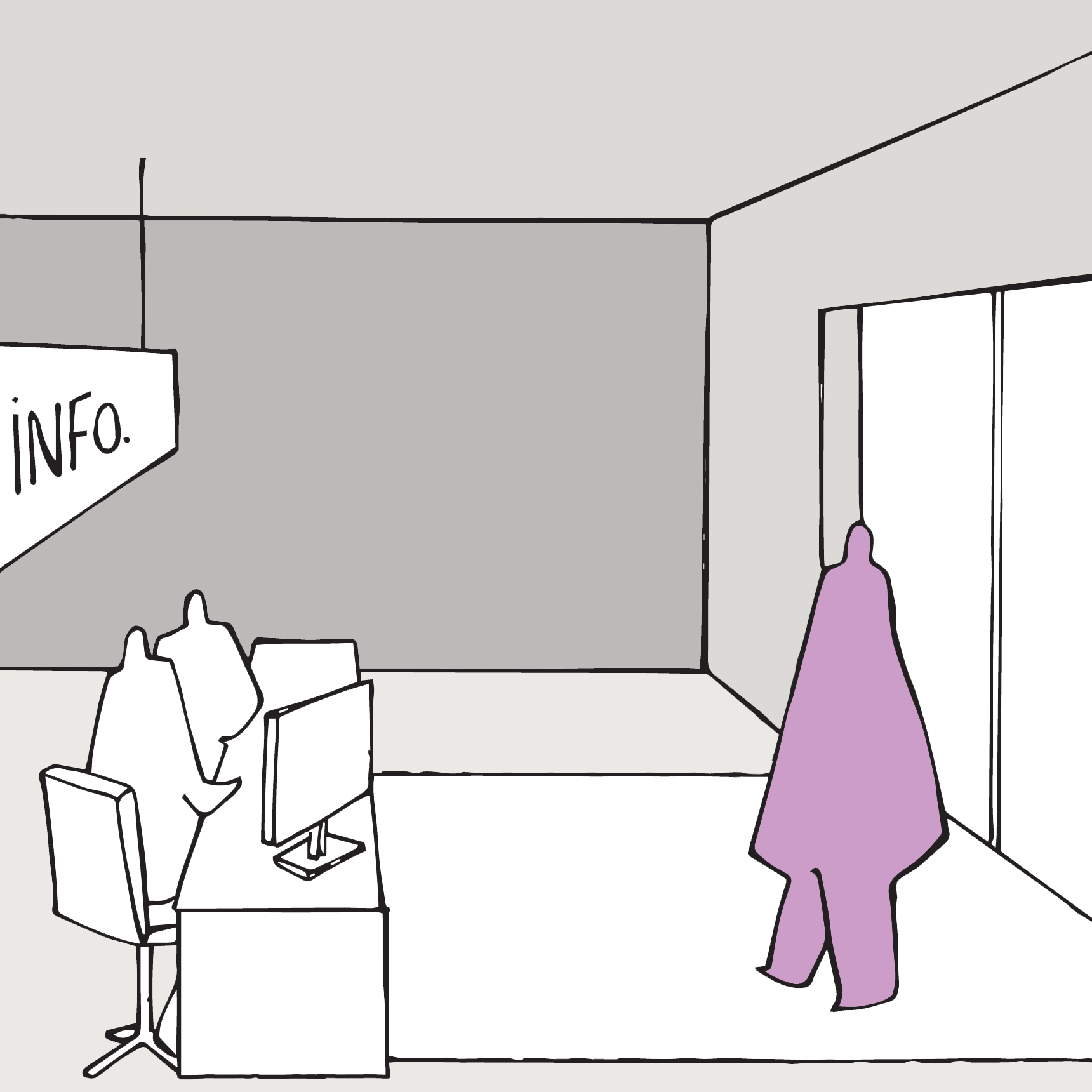 Information desk location